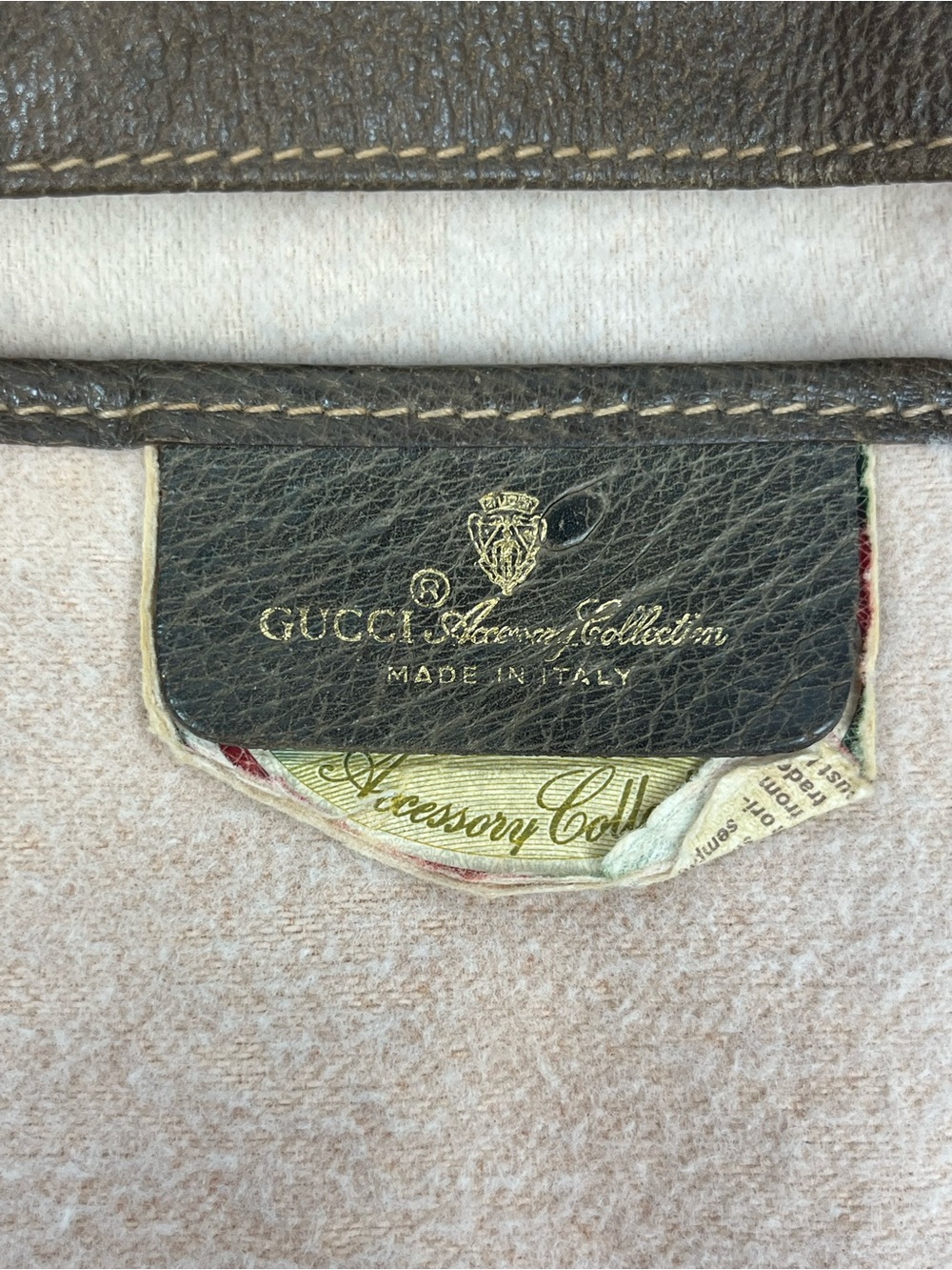 GUCCI Sherry Line Drawstring Shoulder Bag & Dustbag GG Brown Monogram VTG Italy - Picture 11 of 16
